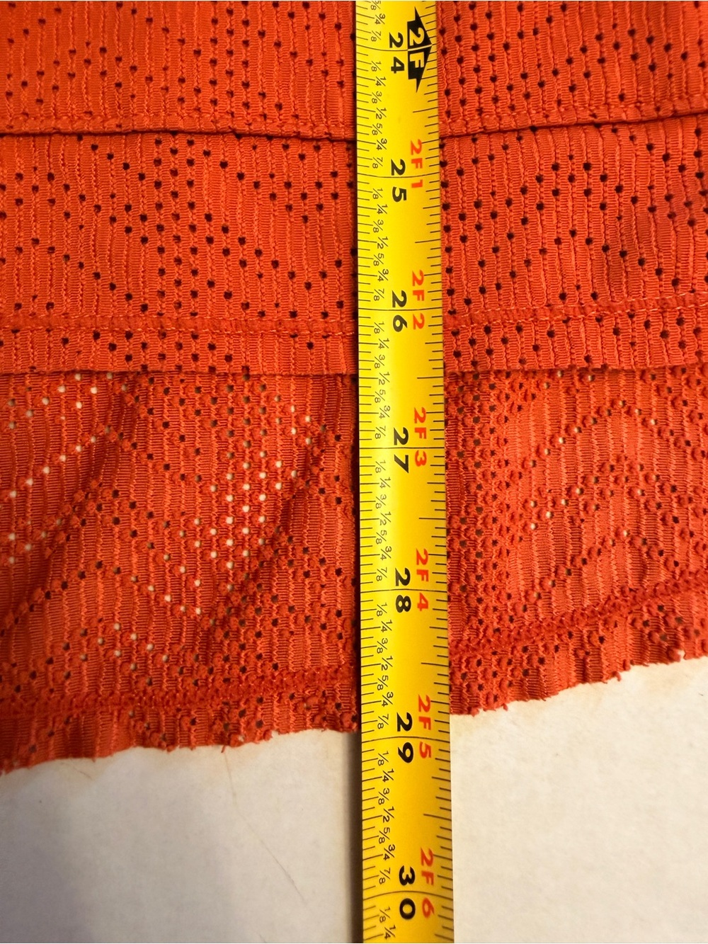prAna Women’s Size Medium Angie Mesh Hoodie Pullover V-Neck Logo Orange USA Made - Picture 10 of 10